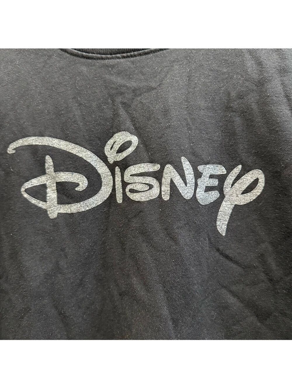 Disney Black with Silver Logo Long Sleeve Unisex Sweatshirt - Picture 8 of 12